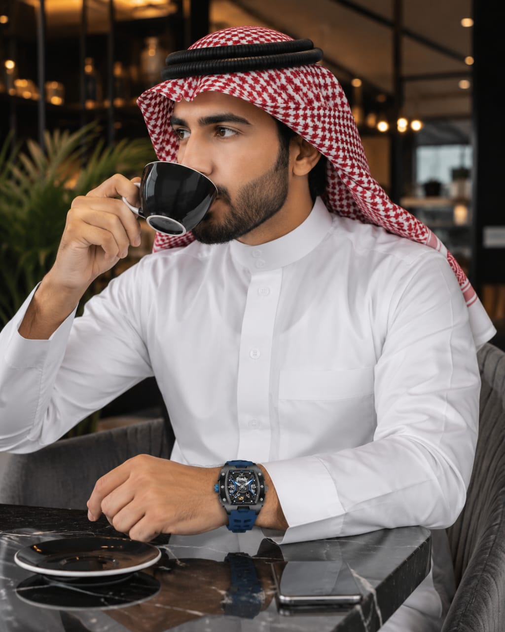 ONOLA Skeleton Automatic Watch for Men | Waterproof Silicone Strap