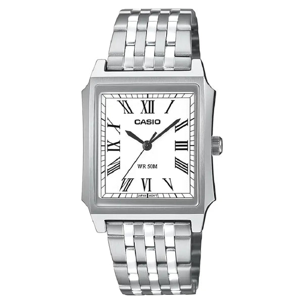 Casio Collection Analog MTP-B190D-7BVDF White Dial Stainless Steel Men's Watch