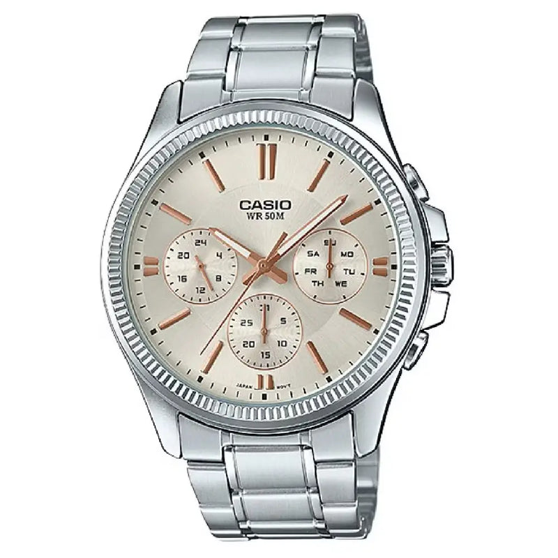 Casio Collection Analog MTP-1375D-7A2VDF Silver Dial Stainless Steel Men's Watch