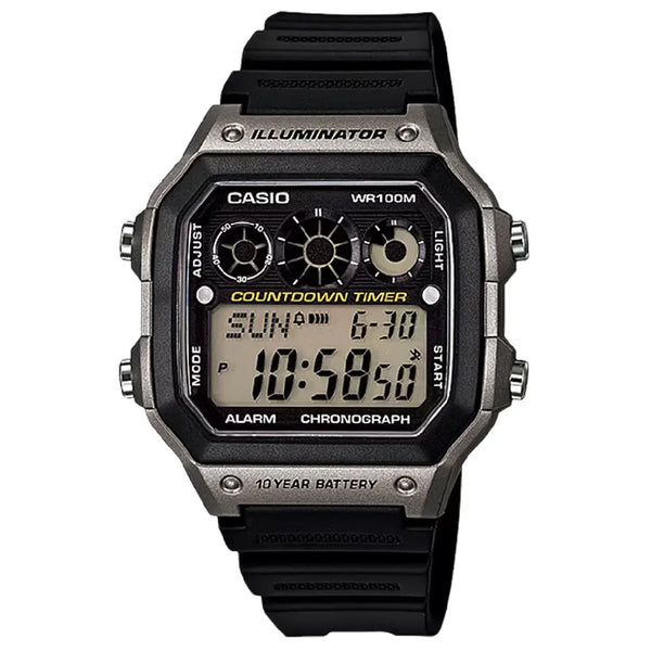 Casio Sports Timer Digital AE-1300WH-8AVDF Black Dial Resin Strap Men's Watch