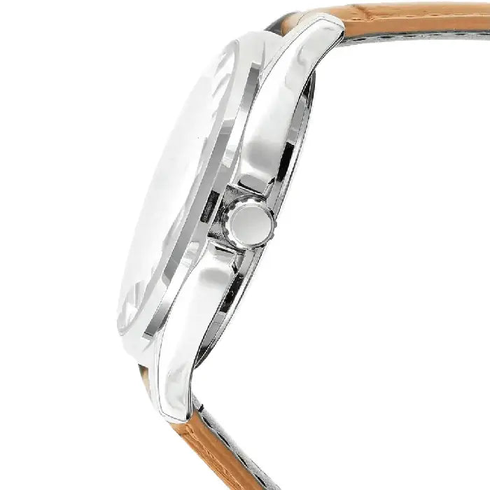Casio Enticer MTP-E320LY-7AVDF Multi-Function Analog Silver Dial Leather Strap Men's Watch detail view