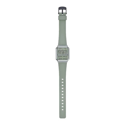 Casio Vintage F-100 Reissue A100WEF-3A Digital Display Green Resin 32.7mm Strap Unisex Watch
