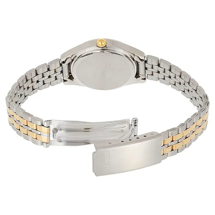 Casio Enticer Ladies Analog LTP-1129G-7BRDF White Dial Stainless Steel Women's Watch detail view