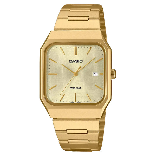 Casio Collection Analog MTP-B185G-9AVDF Gold Dial Stainless Steel Men's Watch
