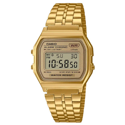 Casio Vintage Digital A158WETG-9AEF Gold Dial Stainless Steel Unisex Watch