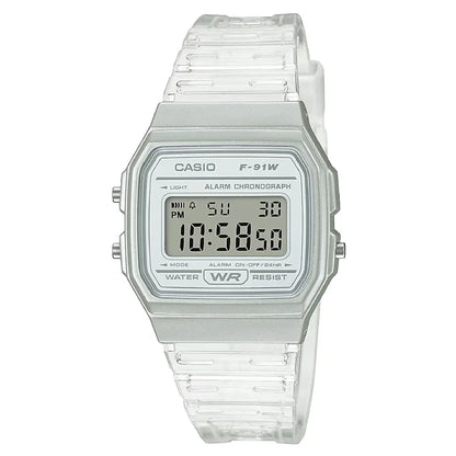 Casio Vintage Digital F-91WS-7DF White Dial Resin Strap Unisex Watch