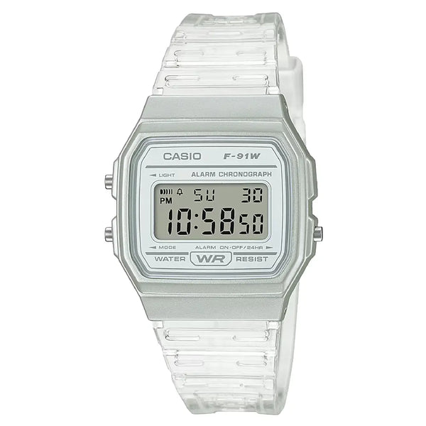 Casio Vintage Digital F-91WS-7DF White Dial Resin Strap Unisex Watch