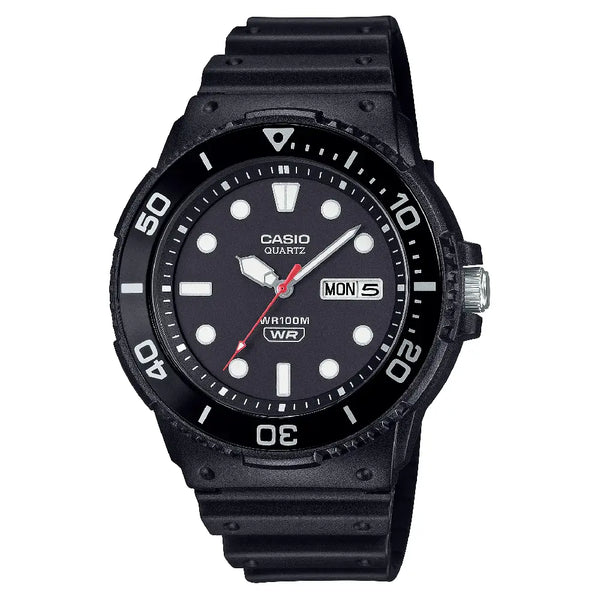 Casio Collection Analog MRW-230H-1E1VDF Black Dial Resin Strap Men's Watch