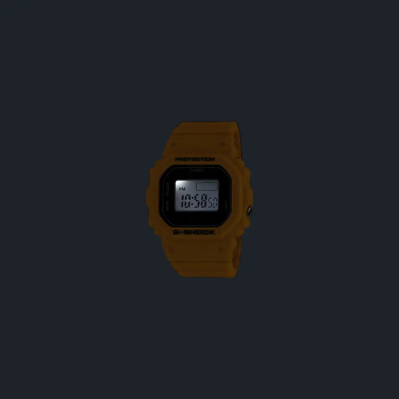 Casio G Shock Digital "G-SHOCK Nano" Ring Watch DWN-5600-9JR Digital Dial Yellow Bio-Based Resin Strap Men's Watch detail view