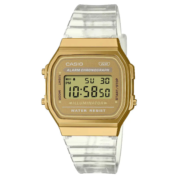 Casio Vintage Digital A168XESG-9ADF Gold Dial & Resin Strap Unisex Watch
