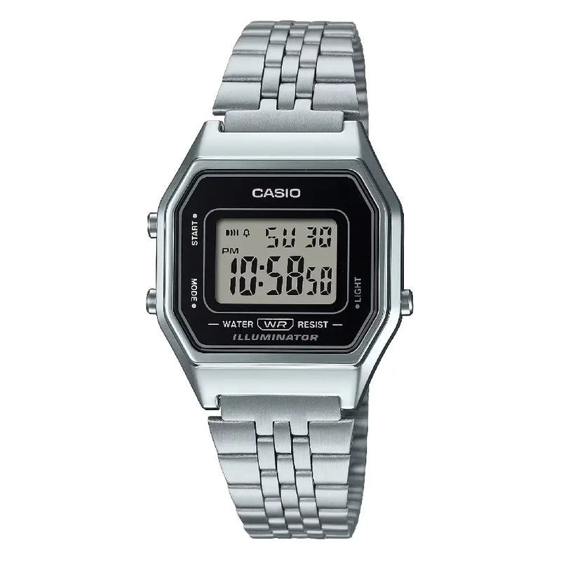 Casio Vintage Digital LA680WA-1DF Grey Dial Stainless Steel Women's Watch