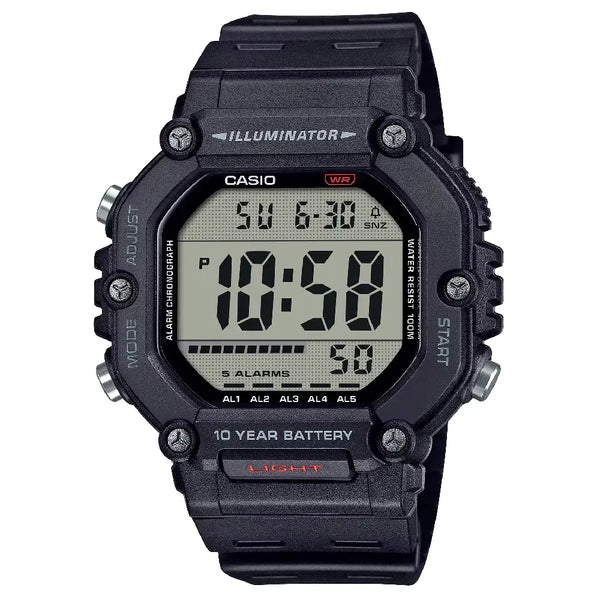 Casio Digital Heavy-Duty AE-1600H-1AVDF Black Dial Resin Strap Men's Watch