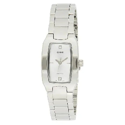 Casio Enticer Ladies Analog LTP-1165A-7C2DF White Dial Stainless Steel Women's Watch