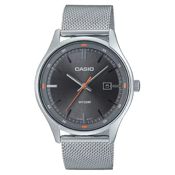 Casio Enticer MTP-E710M-8AVDF Date Analog Gray Dial Stainless Steel Men's Watch