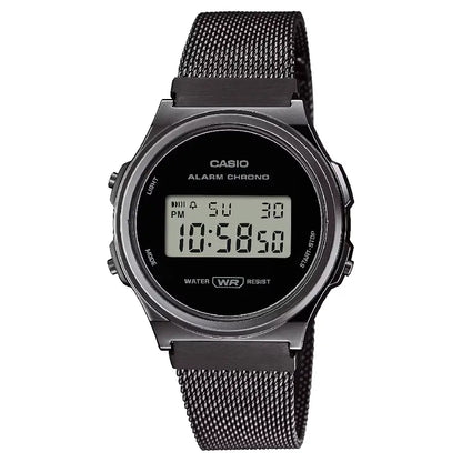 Casio Vintage Digital A171WEMB-1ADF Black Dial Stainless Steel Unisex Watch