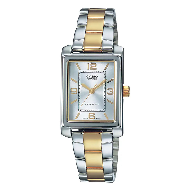 Casio Enticer Ladies Analog LTP-1234PSG-7AEF Silver Dial Stainless Steel Women's Watch