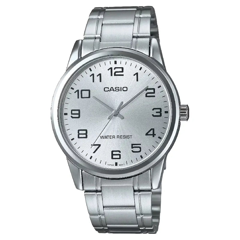 Casio Enticer MTP-V001D-7BUDF Classic Analog Silver Dial Stainless Steel Men's Watch