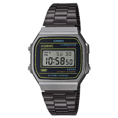 Casio Vintage Digital A168WEHB-1ADF Iridescent Dial Stainless Steel Unisex Watch