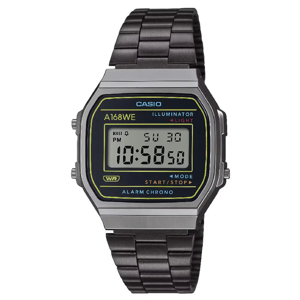 Casio Vintage Digital A168WEHB-1ADF Iridescent Dial Stainless Steel Unisex Watch