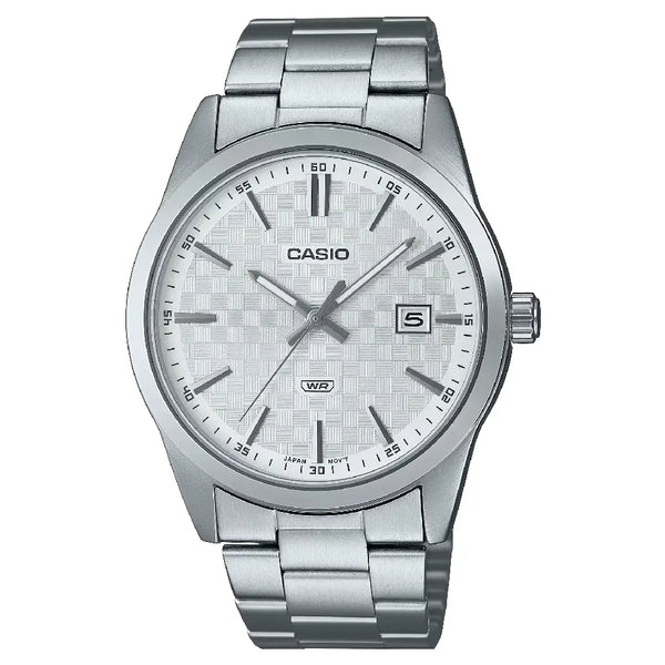 Casio Enticer MTP-VD03D-7AUDF Date Analog Silver Dial Stainless Steel Men's Watch