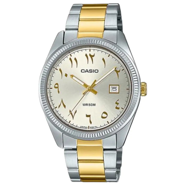 Casio Rare Classic MTP-1302SG-7B3 Analog Silver Arabic Dial Stainless Steel Men's Watch