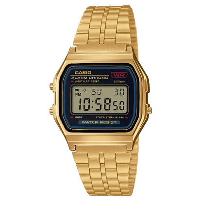 Casio Vintage Digital A159WGEA-1DF Black Dial Stainless Steel Unisex Watch
