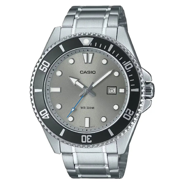 Casio Diver's MDV-107D-8AVDF Analog Grey Dial Stainless Steel Men's Watch