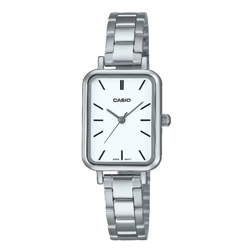 Casio Enticer Ladies Analog LTP-V009D-7EUDF White Dial Stainless Steel Women's Watch
