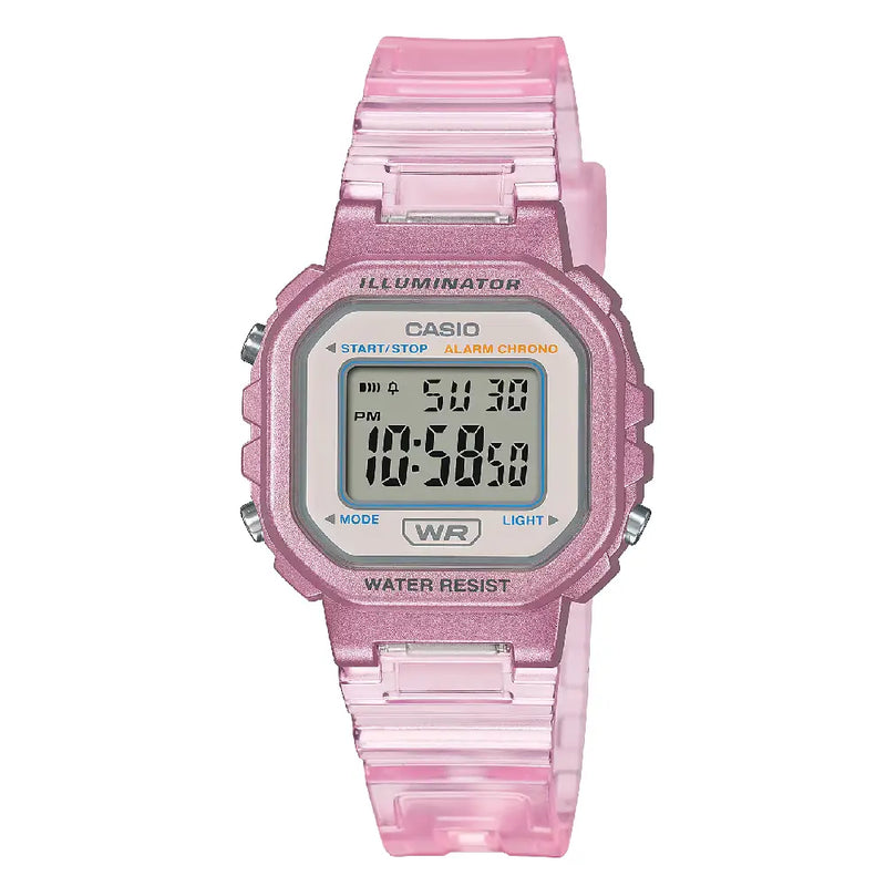 Casio Ladies Digital LA-20WHS-4ADF Pink Dial Resin Strap Women's Watch