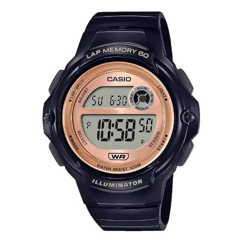 Casio Youth Digital LWS-1200H-1AVDF Bronze Dial Resin Strap Women's Watch