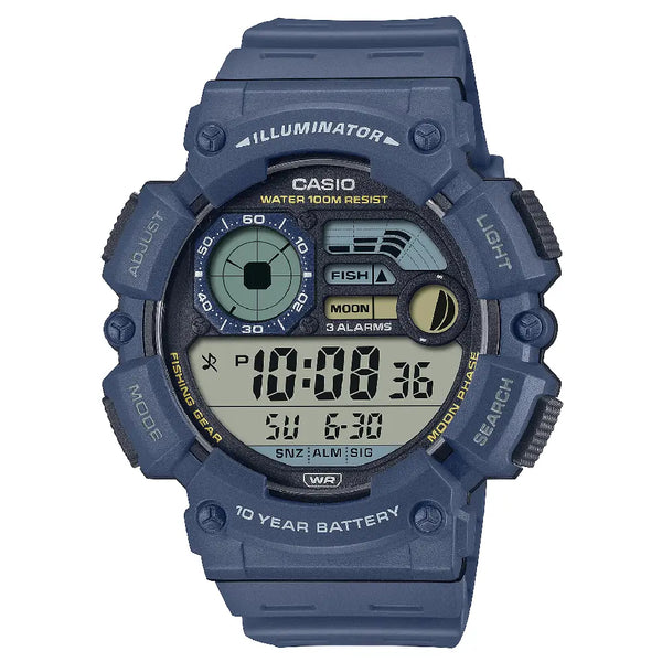 Casio Sports Digital WS-1500H-2AVDF Blue Display Dial Resin Strap Men's Watch