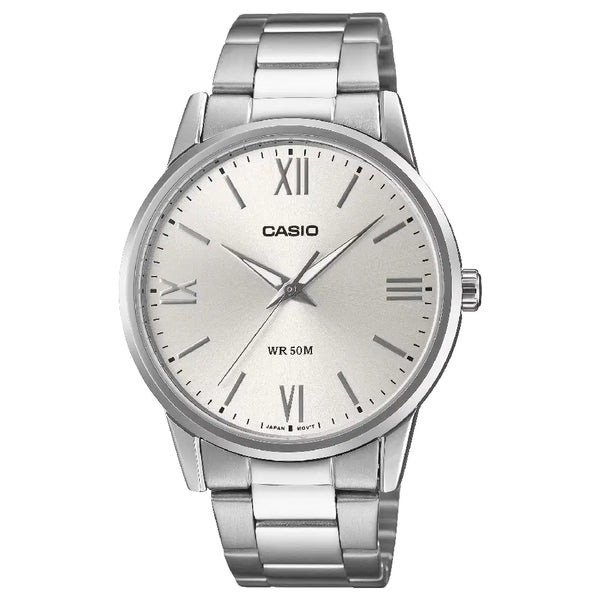 Casio Enticer Classic Analog MTP-1303DD-7A Silver Dial Stainless Steel Men's Watch