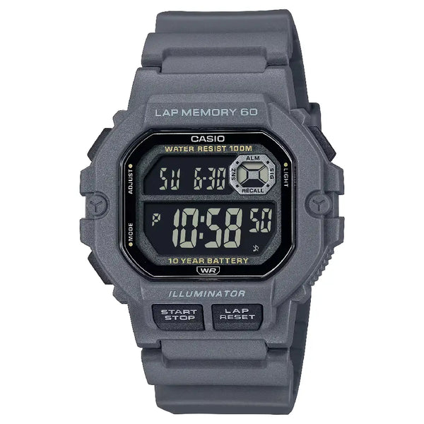 Casio Sports Digital WS-1400H-8BVDF Grey Display Dial Resin Strap Men's Watch