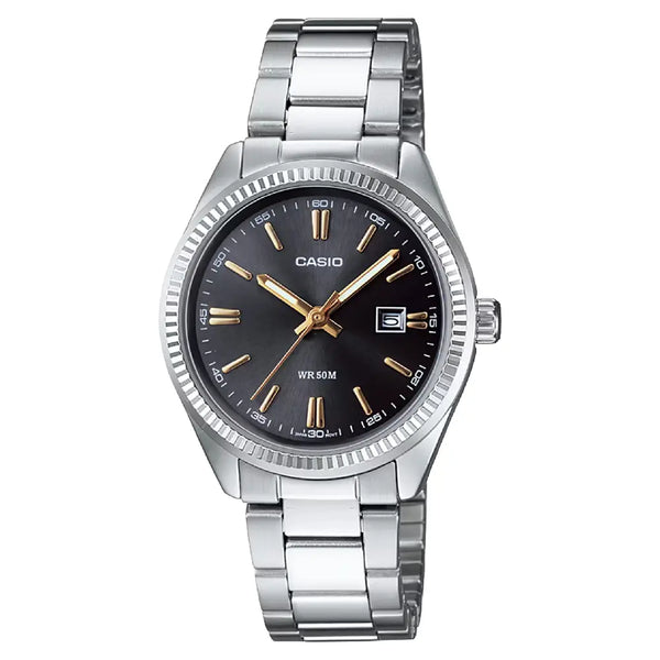Casio Classic Analog LTP-1302D-1A2VDF Black Dial 30.5mm Stainless Steel Women's Watch