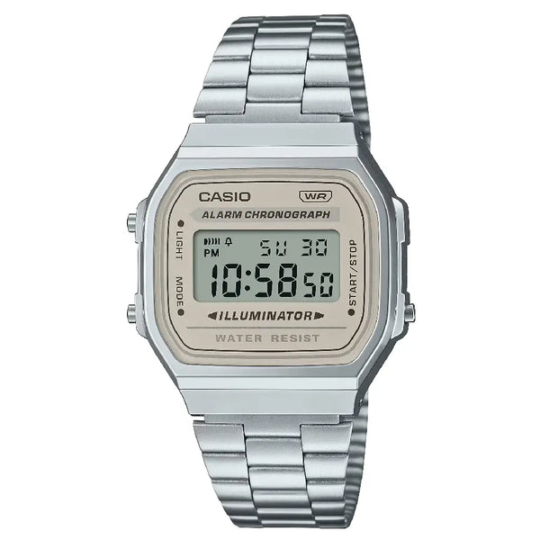 Casio Vintage Digital A168WA-8AYDF Grey Dial Stainless Steel Unisex Watch